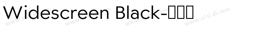 Widescreen Black字体转换